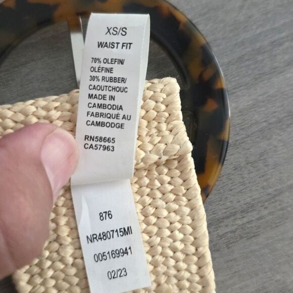 Nordstrom Rack Shiloh Stretch Straw Belt Size XS/S - Picture 7 of 16
